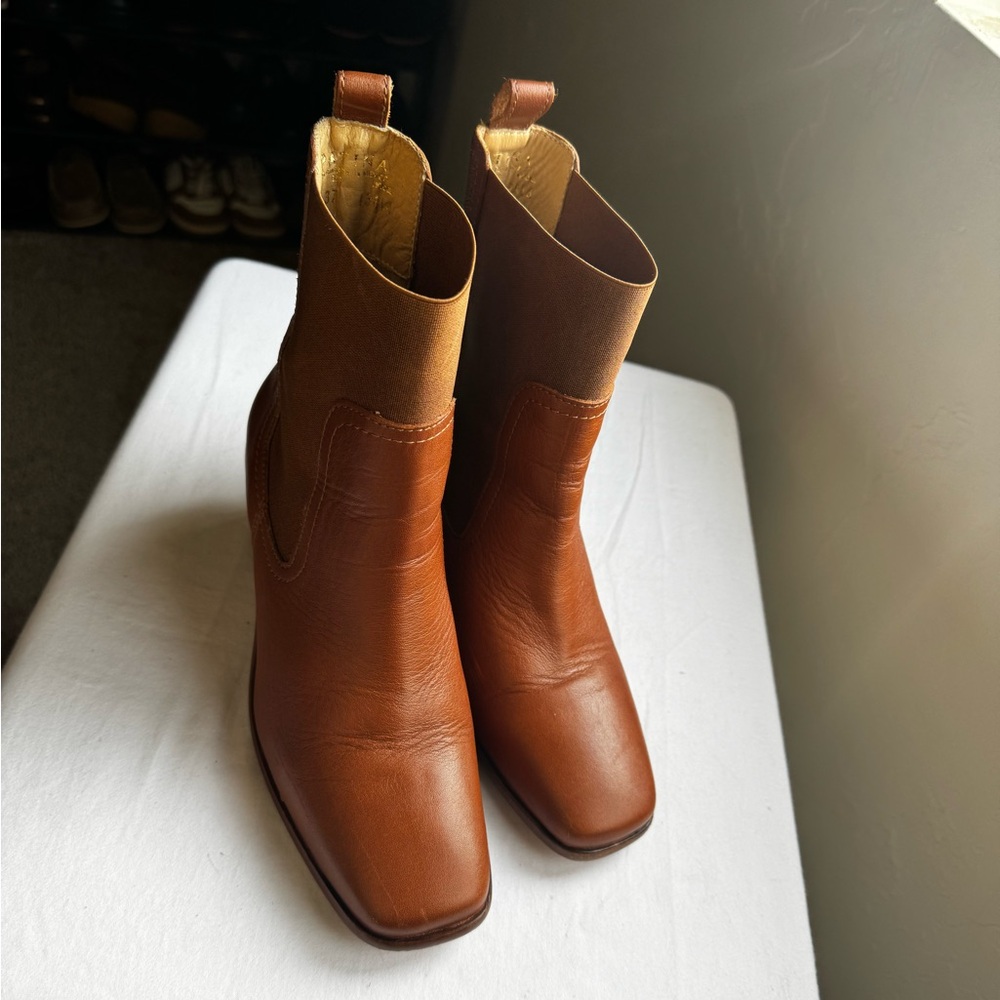 PATINA Portland Leather Goods VERO CHELSEA BOOT Size 7 TAWNY - Picture 8 of 11
